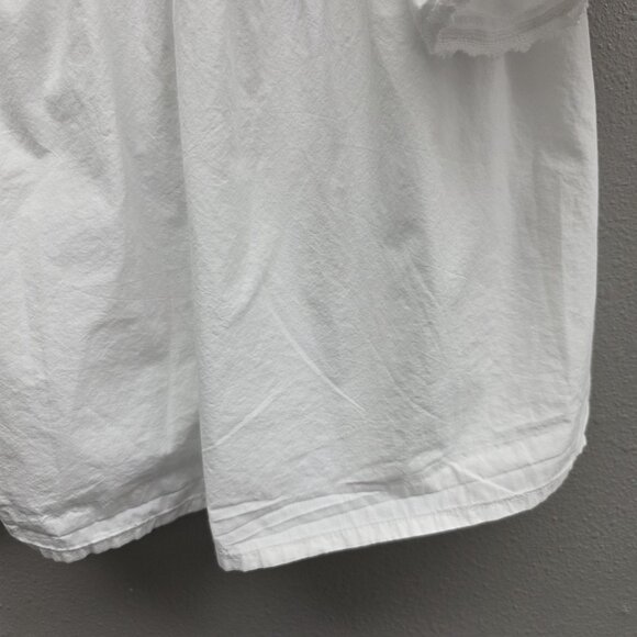 Ellos Shirt Womens 20 Plus White Boho Tunic Eyelet Lace Button Front 3/4 Sleeve - Picture 4 of 10